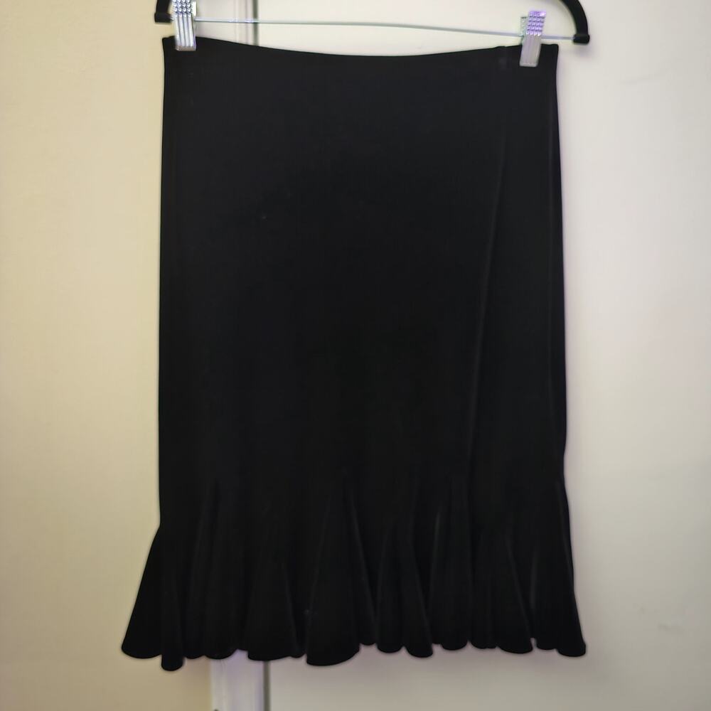 Velvet Knee Length Pencil Flare Skirt Sz 10 Dark Romance Goth Fairy Retro Vamp